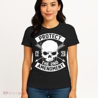 Protect The 2nd Amendment 1776 Arrow Skull Women's T-Shirt thumb 4