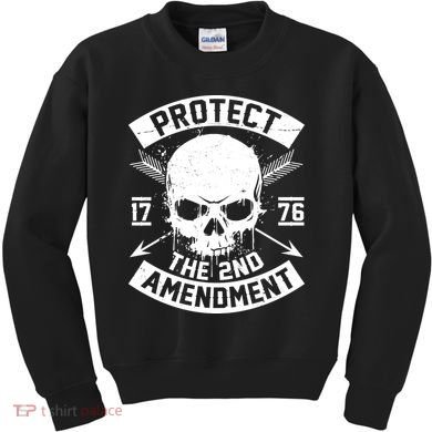 Protect The 2nd Amendment 1776 Arrow Skull Kids Sweatshirt