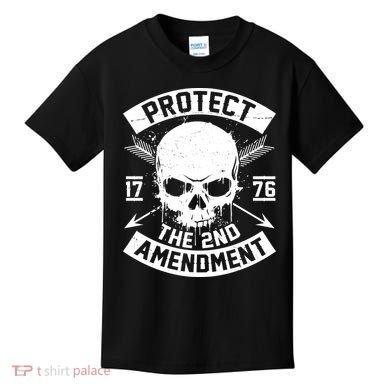 Protect The 2nd Amendment 1776 Arrow Skull Kids T-Shirt