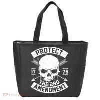 Protect The 2nd Amendment 1776 Arrow Skull Tote Bag thumb 0
