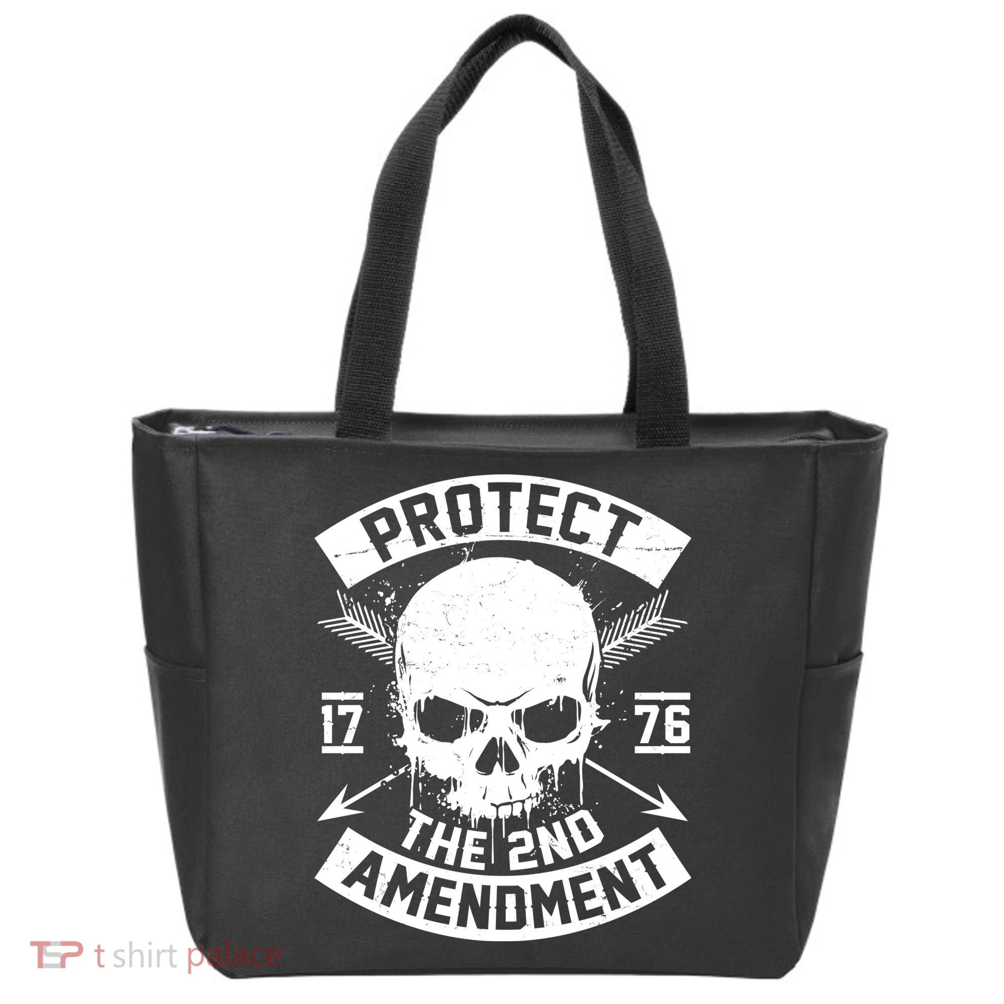 Protect The 2nd Amendment 1776 Arrow Skull Tote Bag