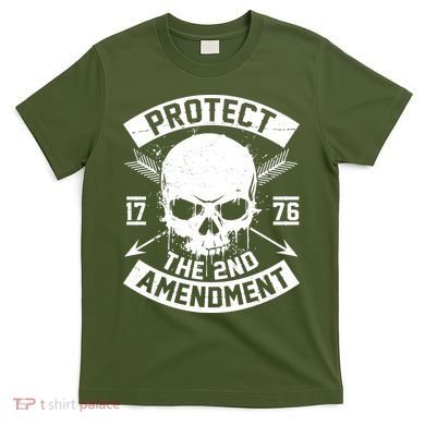 Protect The 2nd Amendment 1776 Arrow Skull T-Shirt