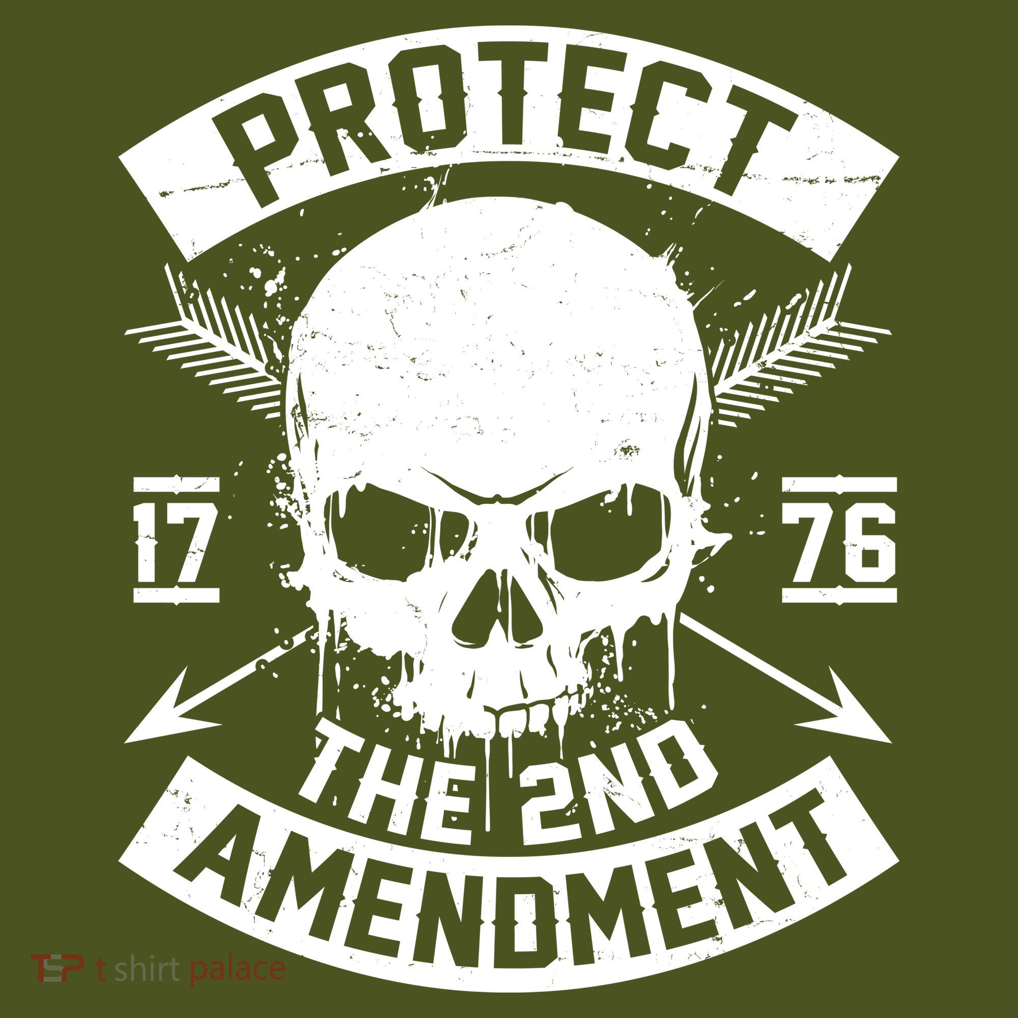 Protect The 2nd Amendment 1776 Arrow Skull Backpack
