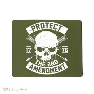 Protect The 2nd Amendment 1776 Arrow Skull Mousepad