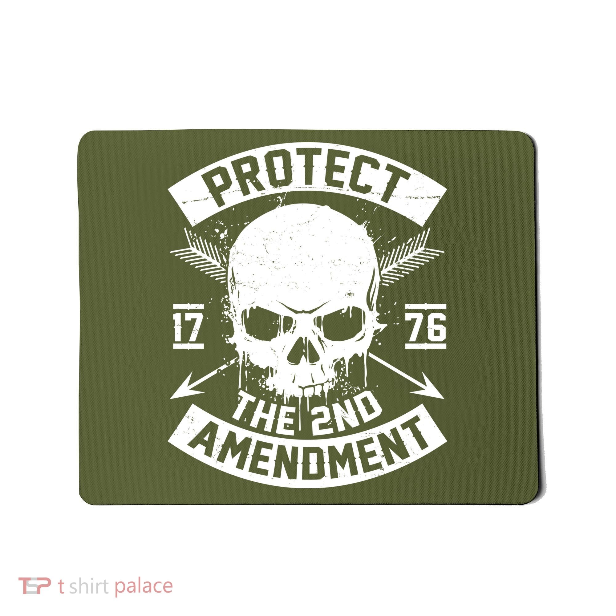 Protect The 2nd Amendment 1776 Arrow Skull Mousepad