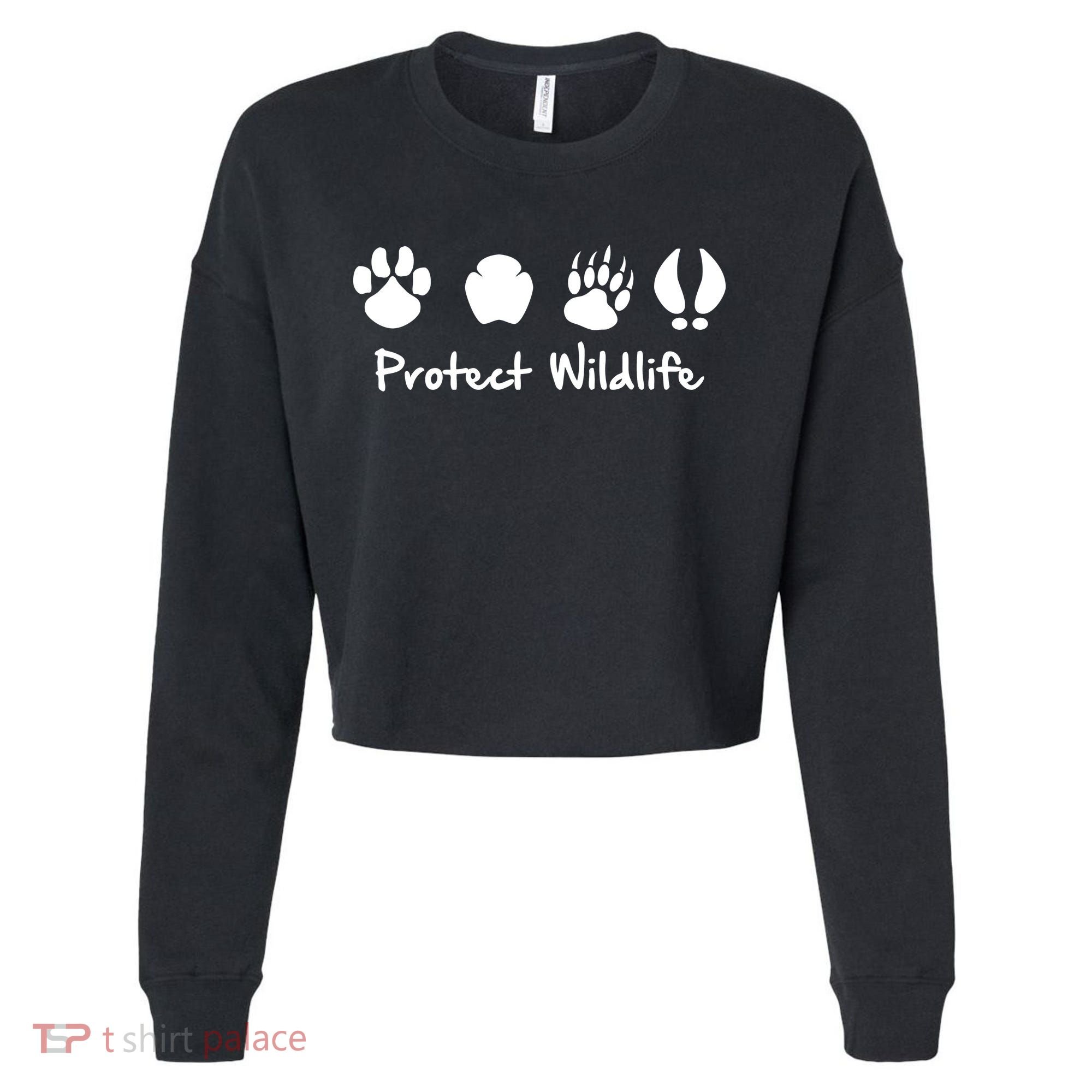 Protect Wildlife Cropped Pullover Crew