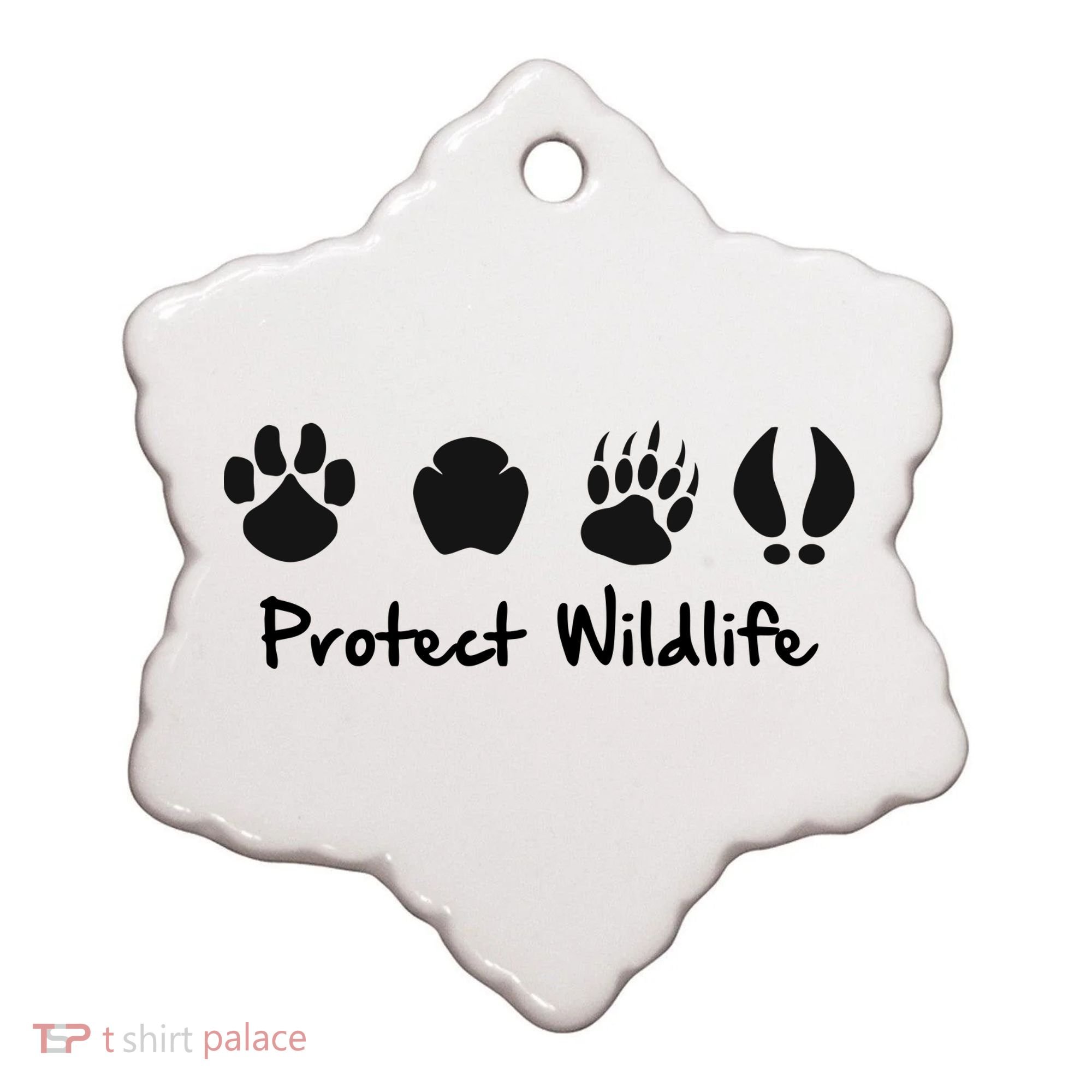 Protect Wildlife Ceramic Ornament