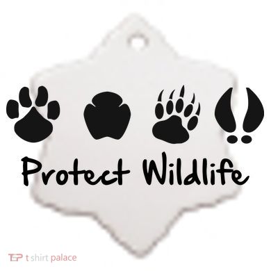 Protect Wildlife Ceramic Ornament