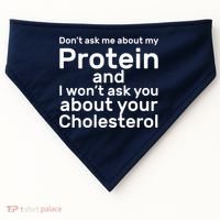 Protein Cholesterol Workout USA-Made Doggie Bandana thumb 0