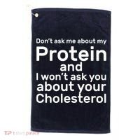 Protein Cholesterol Workout Golf Towel thumb 0