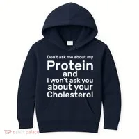 Protein Cholesterol Workout Kids Hoodie thumb 0