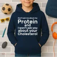 Protein Cholesterol Workout Kids Hoodie thumb 2