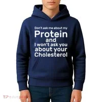 Protein Cholesterol Workout Kids Hoodie thumb 4
