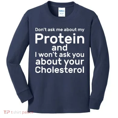 Protein Cholesterol Workout Kids Long Sleeve Shirt