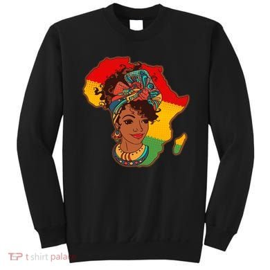 Proud African American Woman Head Wrap Sweatshirt