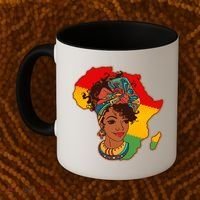 Proud African American Woman Head Wrap Coffee Mug thumb 2