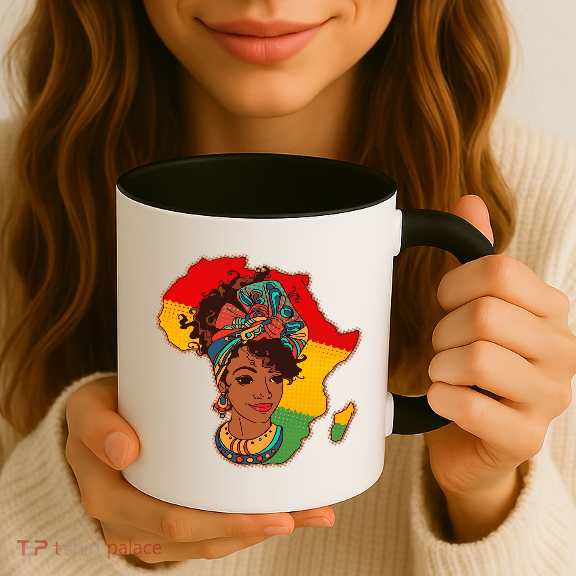 Proud African American Woman Head Wrap Coffee Mug