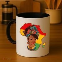 Proud African American Woman Head Wrap Coffee Mug thumb 4