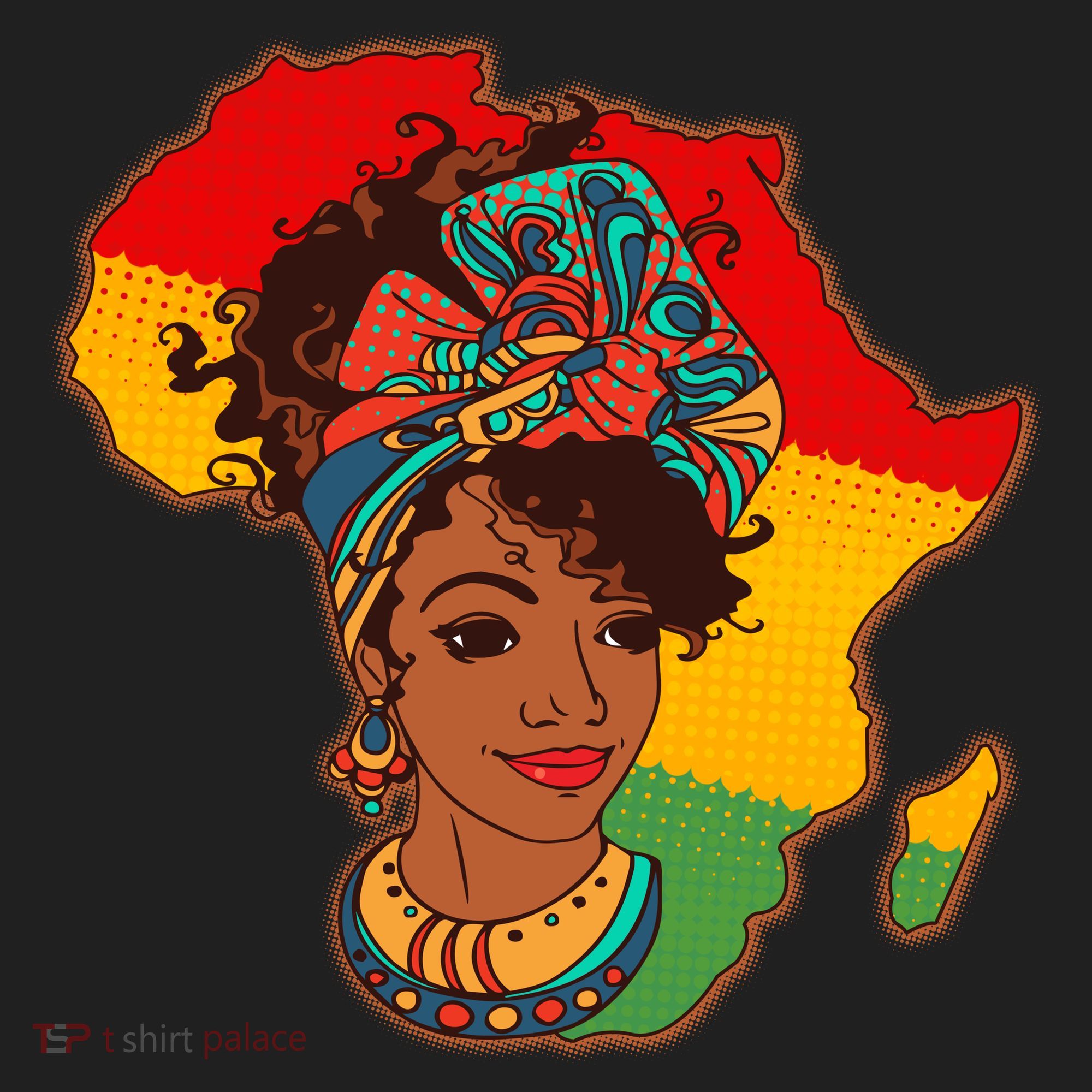 Proud African American Woman Head Wrap Beanie