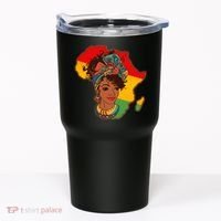Proud African American Woman Head Wrap Tumbler thumb 0