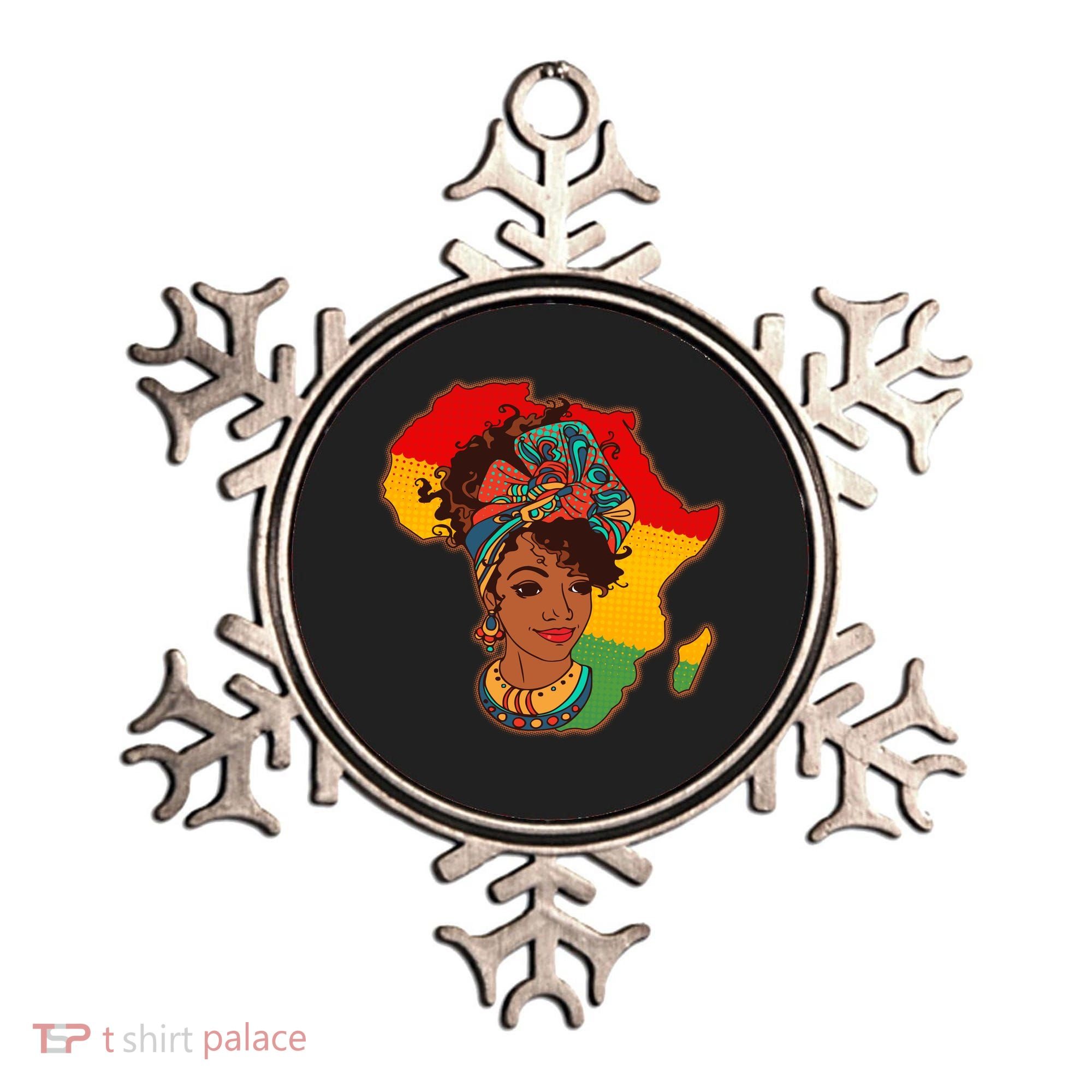 Proud African American Woman Head Wrap Ornament