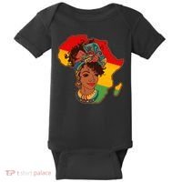Proud African American Woman Head Wrap Baby Bodysuit thumb 0