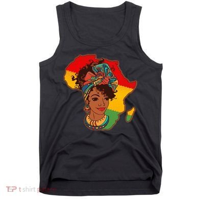 Proud African American Woman Head Wrap Tank Top