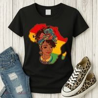 Proud African American Woman Head Wrap Women's T-Shirt thumb 3