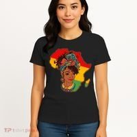 Proud African American Woman Head Wrap Women's T-Shirt thumb 4