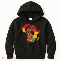 Proud African American Woman Head Wrap Kids Hoodie thumb 0