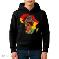 Proud African American Woman Head Wrap Kids Hoodie thumb 4