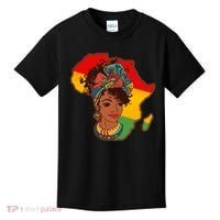 Proud African American Woman Head Wrap Kids T-Shirt thumb 0
