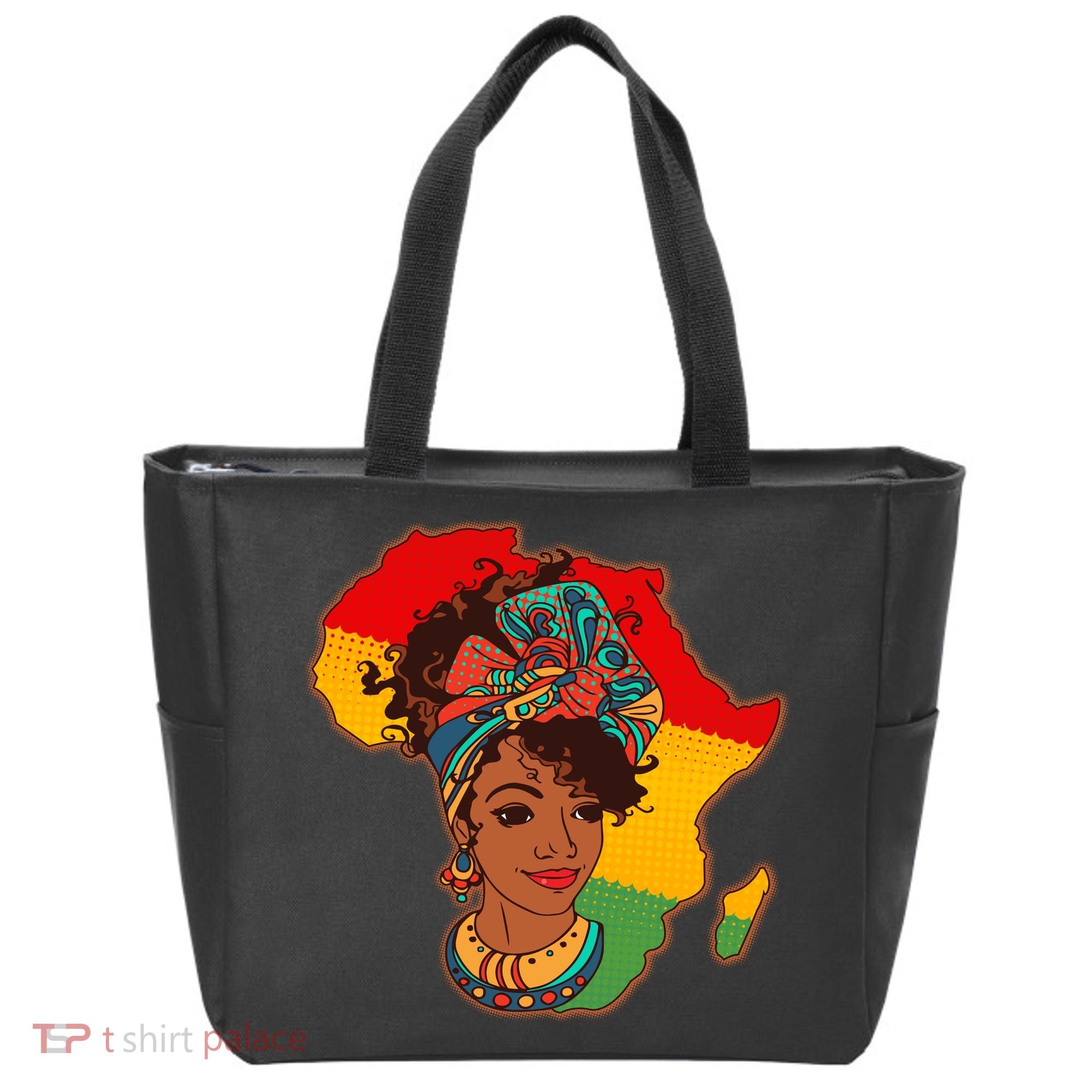 Proud African American Woman Head Wrap Tote Bag