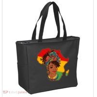 Proud African American Woman Head Wrap Tote Bag thumb 2