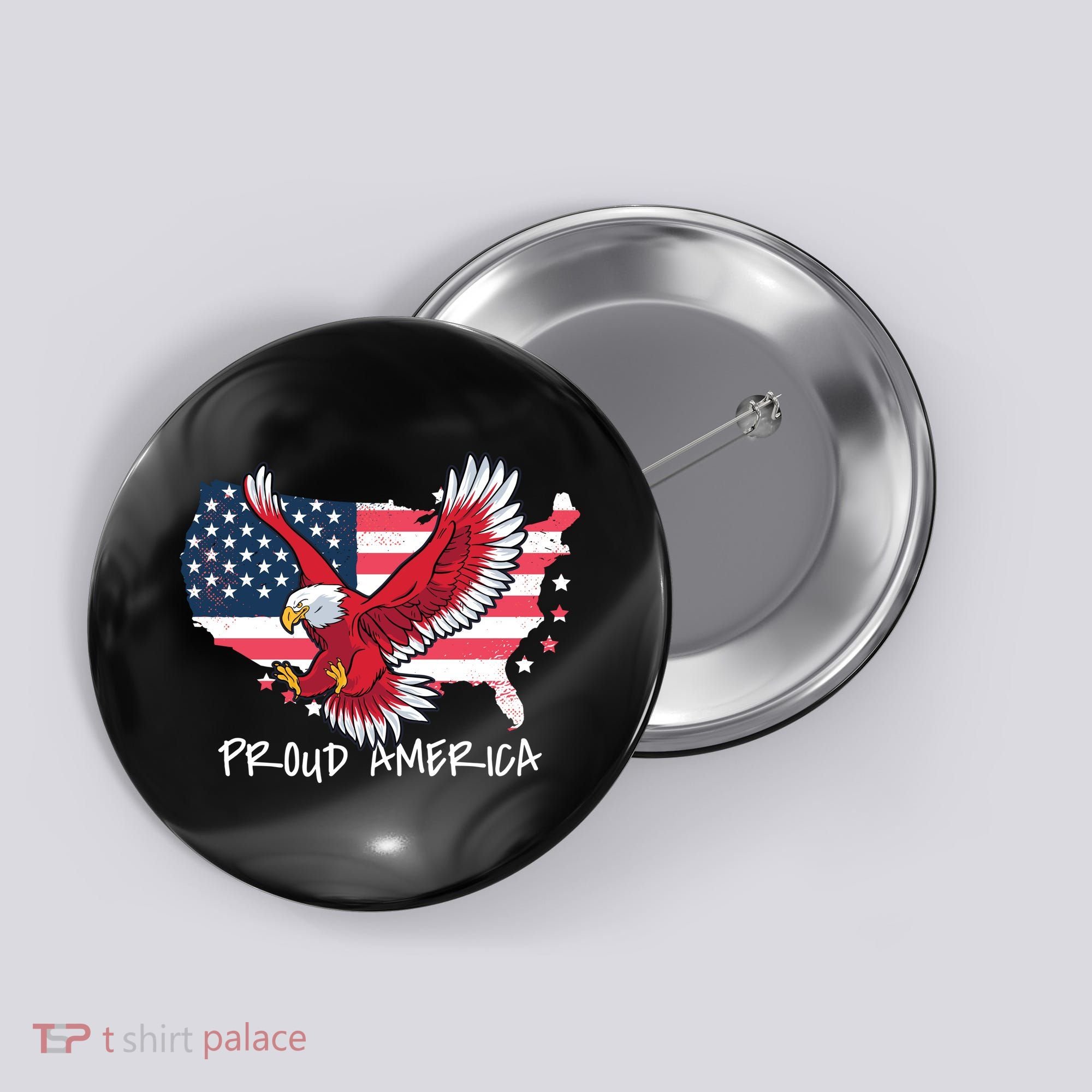 Proud American Eagle Button