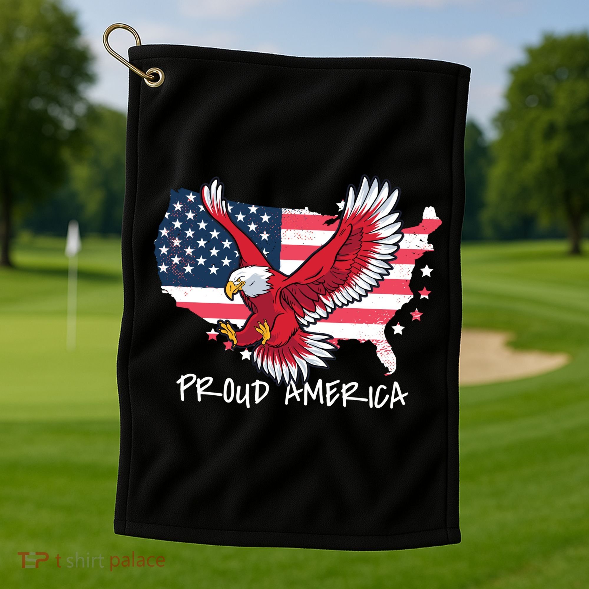 Proud American Eagle Golf Towel