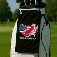 Proud American Eagle Golf Towel thumb 2