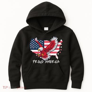 Proud American Eagle Kids Hoodie