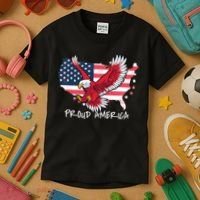Proud American Eagle Kids T-Shirt thumb 3