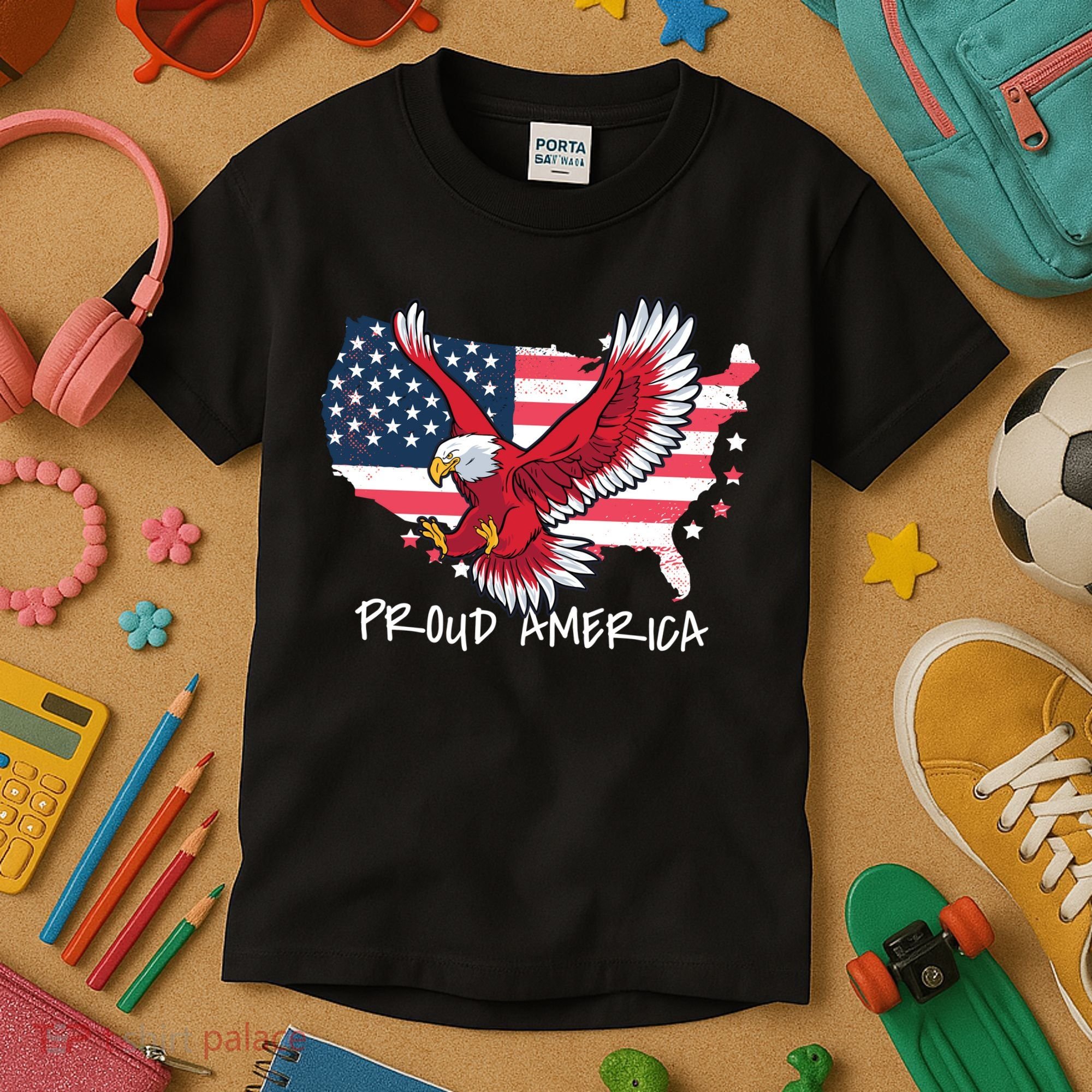 Proud American Eagle Kids T-Shirt