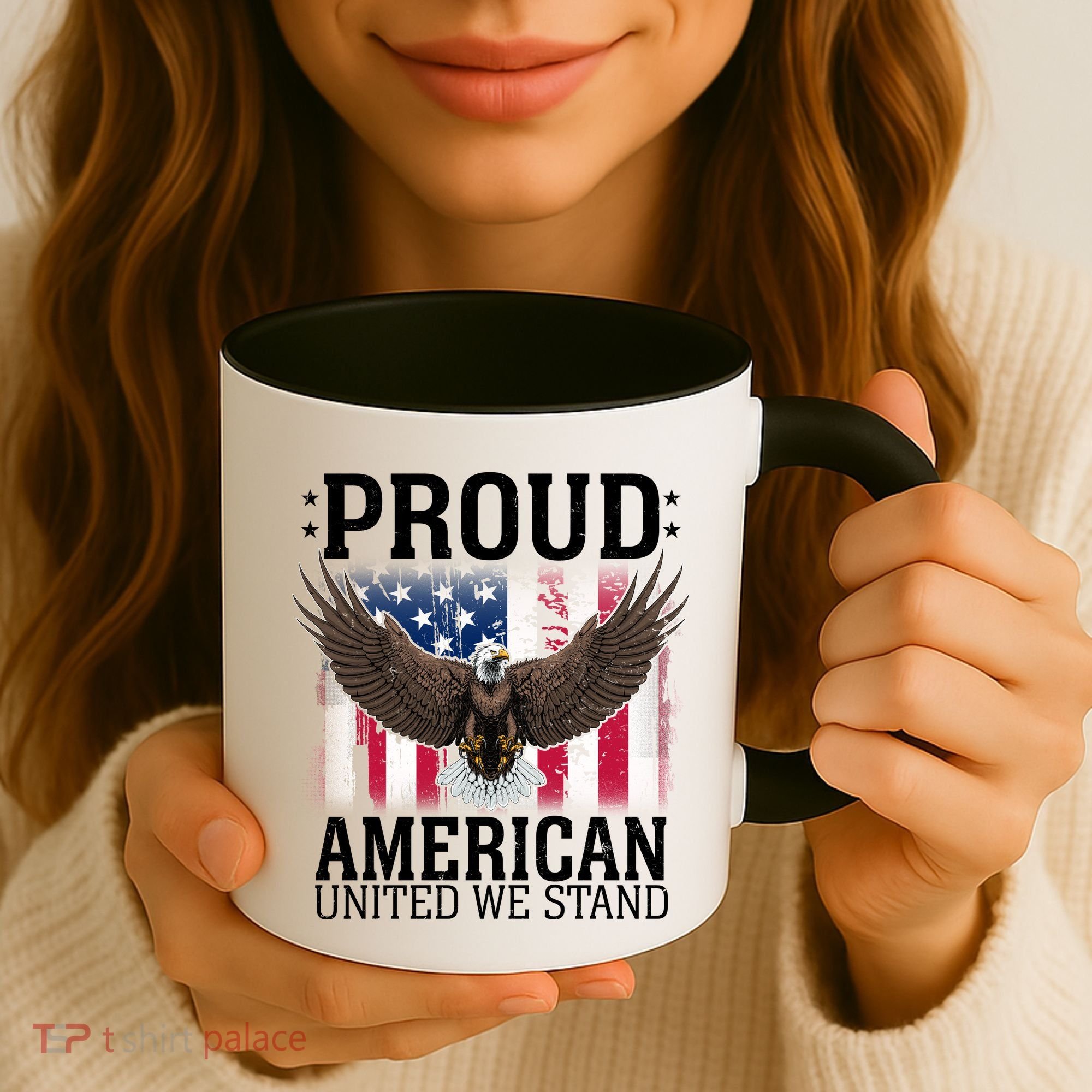 Proud American United We Stand Eagle Coffee Mug