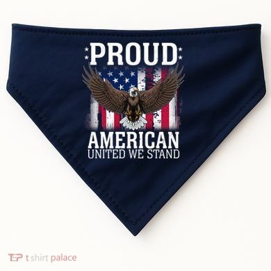 Proud American United We Stand Eagle USA-Made Doggie Bandana