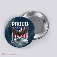 Proud American United We Stand Eagle Button thumb 0