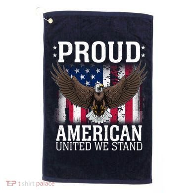 Proud American United We Stand Eagle Golf Towel