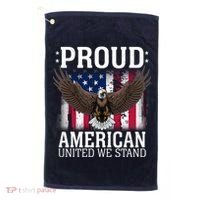 Proud American United We Stand Eagle Golf Towel thumb 0
