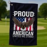 Proud American United We Stand Eagle Golf Towel thumb 1