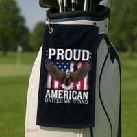 Proud American United We Stand Eagle Golf Towel thumb 2