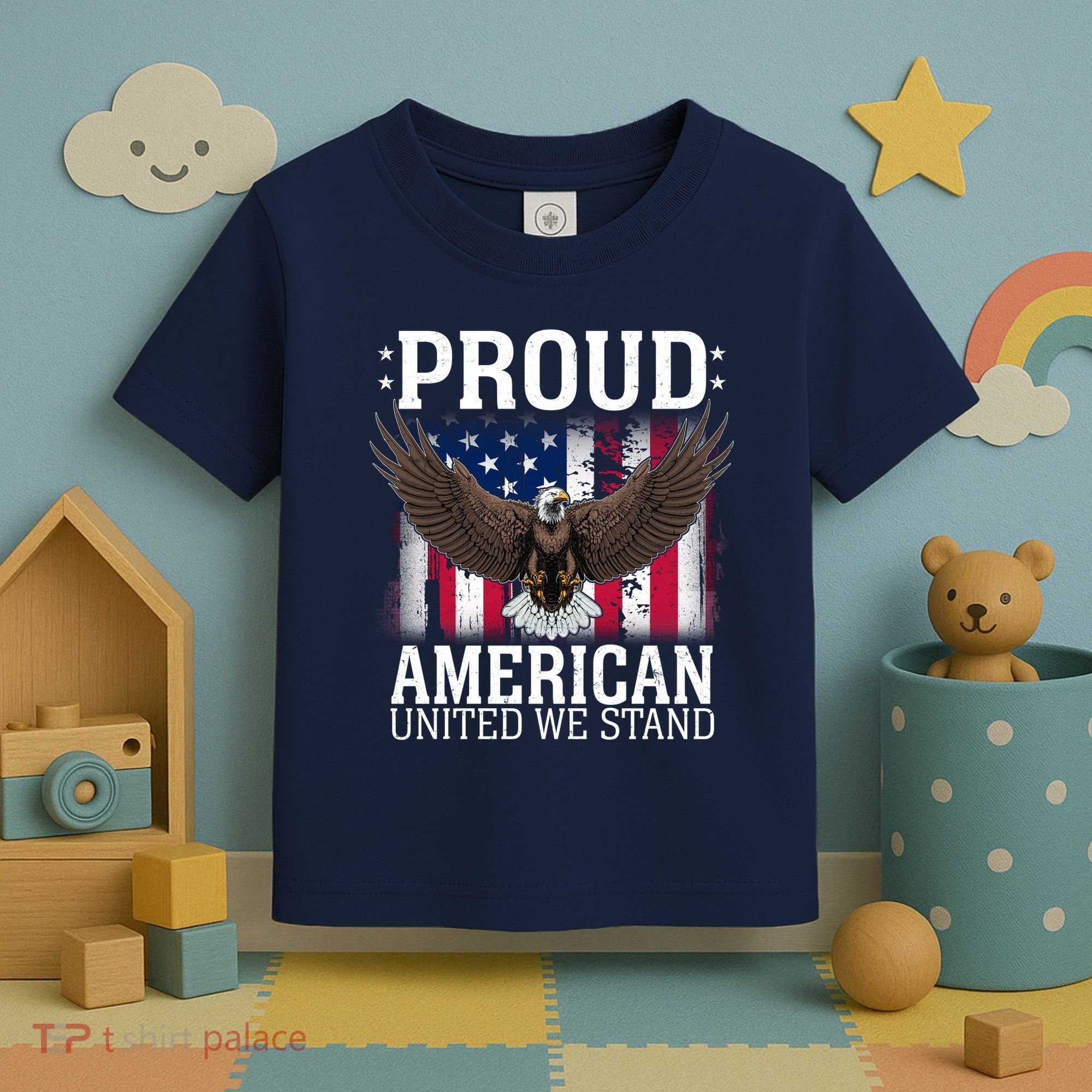 Proud American United We Stand Eagle Toddler T-Shirt