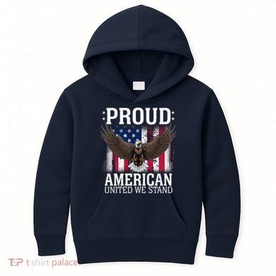 Proud American United We Stand Eagle Kids Hoodie
