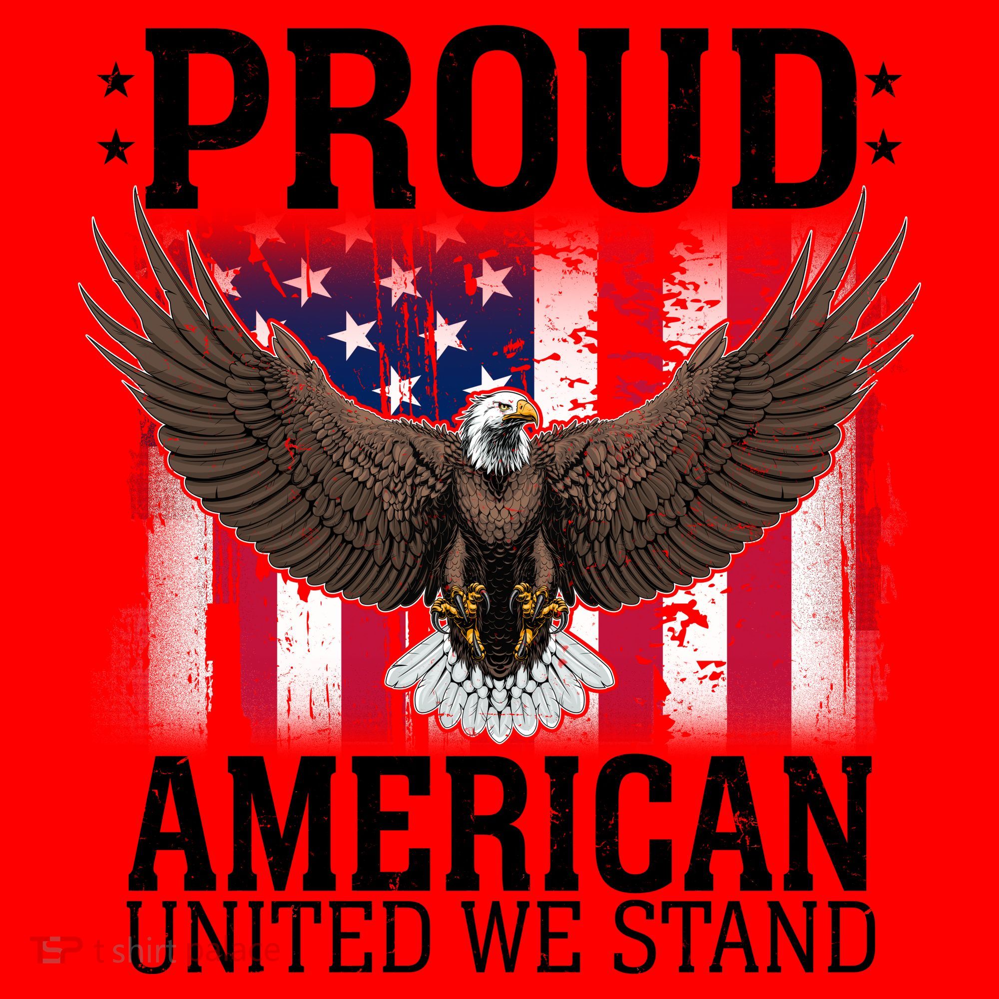 Proud American United We Stand Eagle Santa Hat
